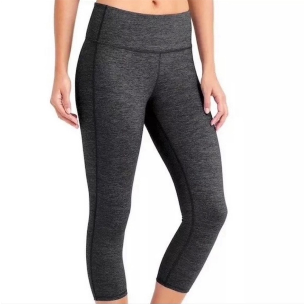 Athleta Heather Charcoal Grey Cropped Capri Leggings Size XS
